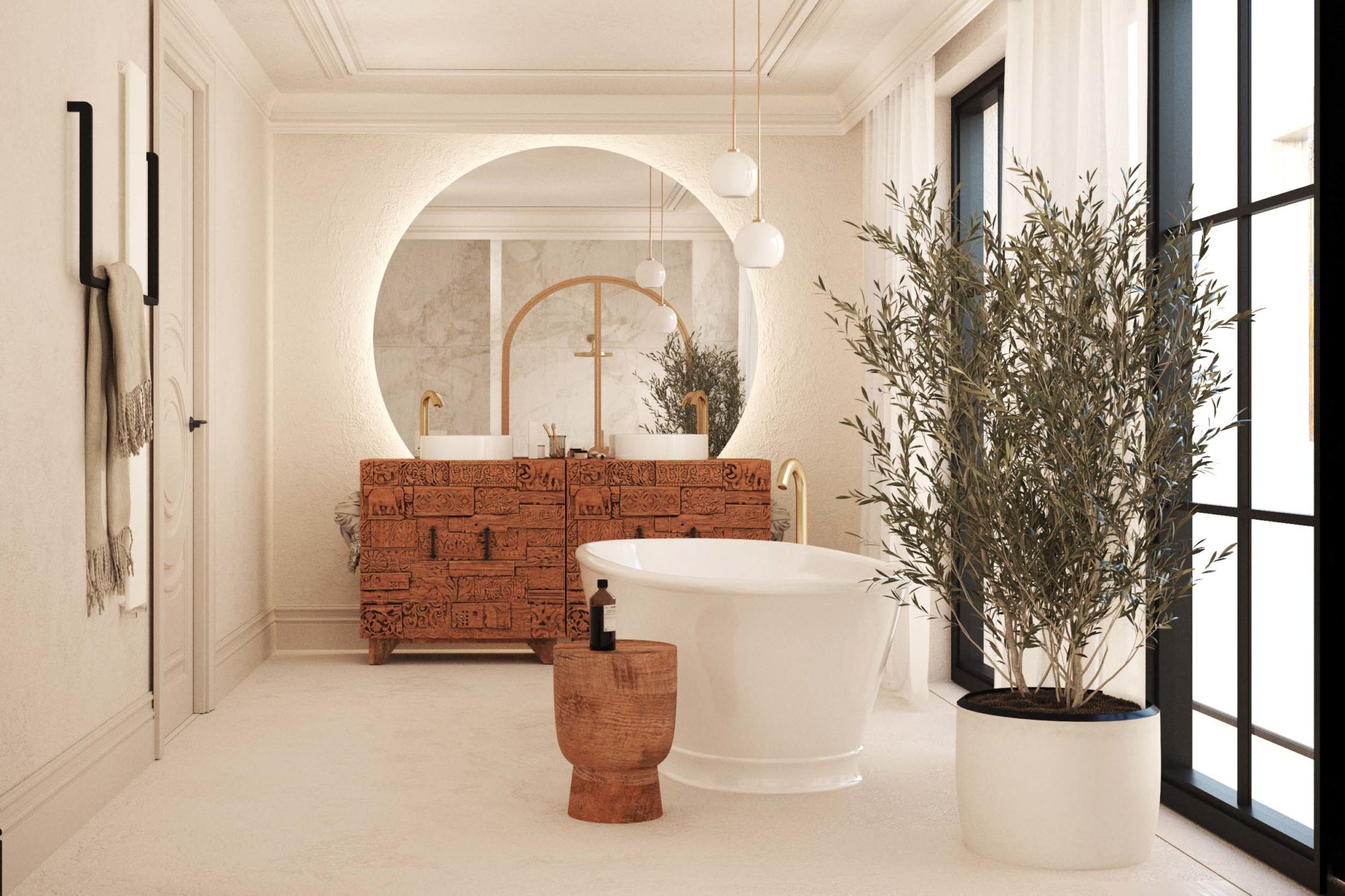 elegancka klasyczna łazienka bali